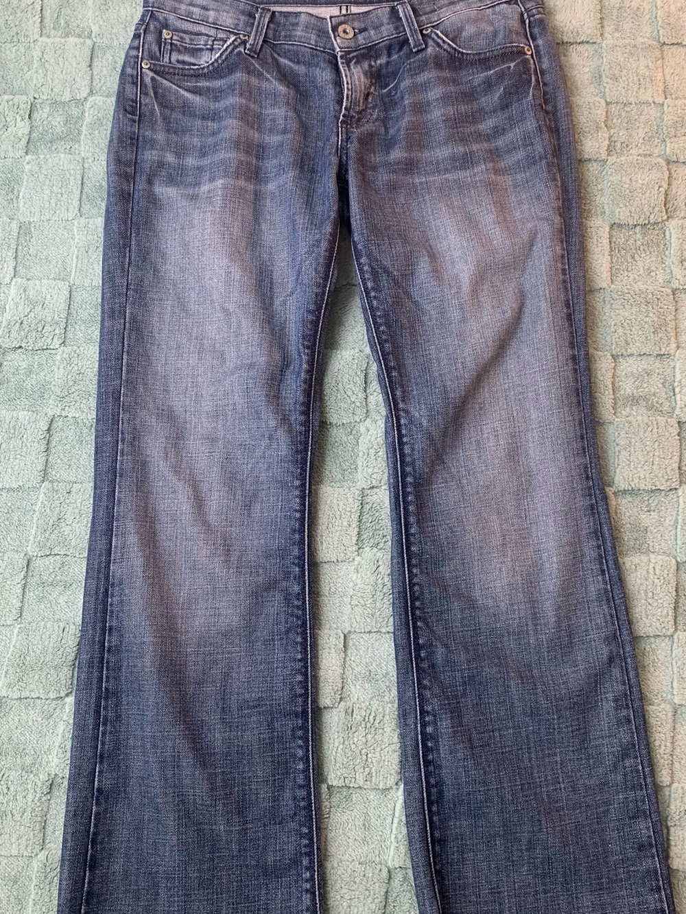 James Jeans Cropped Blue Bootcut Jeans